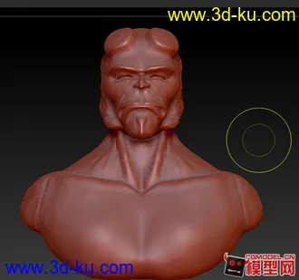 3D打印模型地狱男爵头部的图片