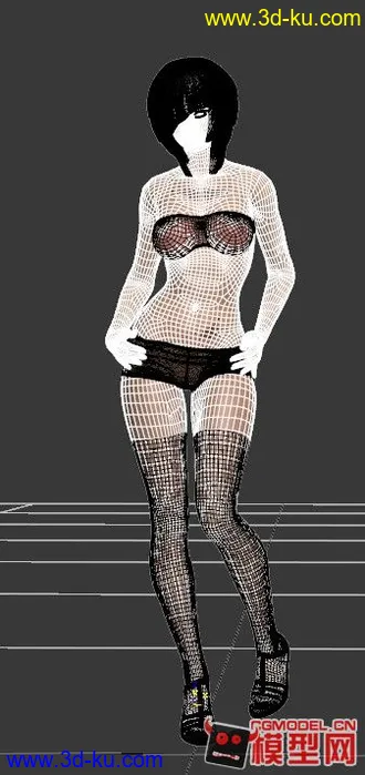 3D打印模型有材质的性感女人的图片