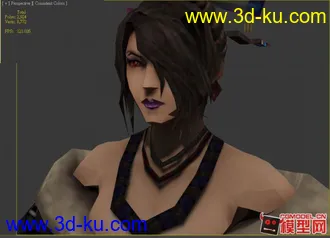 3D打印模型两千多面游戏女生角色的图片