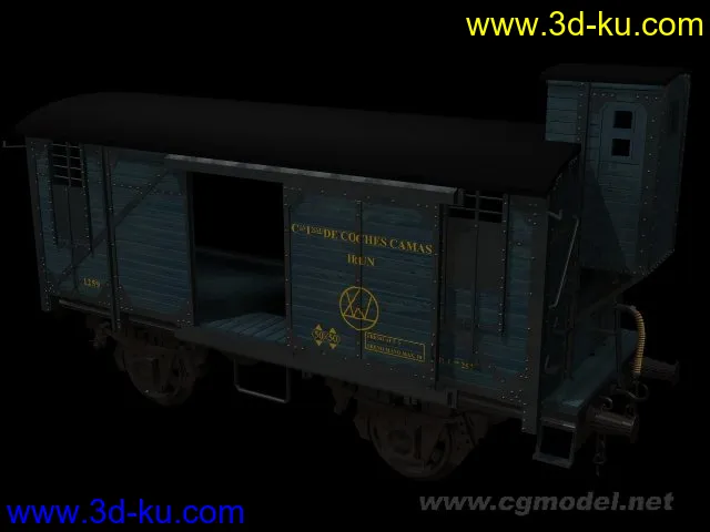 老式火车火车车厢模型的图片1