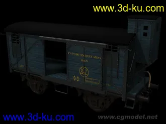 3D打印模型老式火车火车车厢的图片