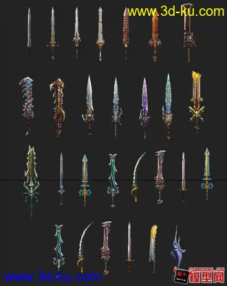 3D打印模型长剑合集的图片