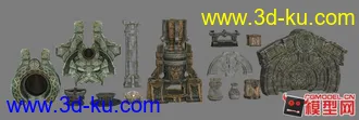 3D打印模型暗黑血统2的一些雕像和小物件的图片