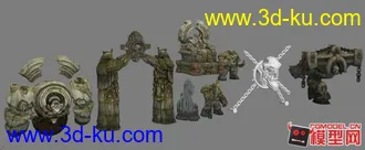 3D打印模型暗黑血统2的一些雕像和小物件的图片