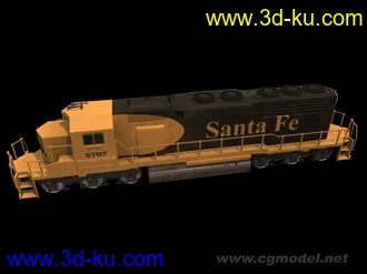 3D打印模型工业用火车车头的图片