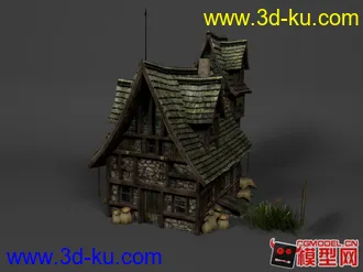 西洋中古世纪房子模型下载02的图片