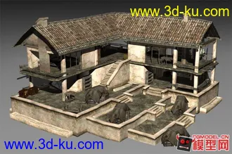 西洋中古世纪房子3模型下载的图片