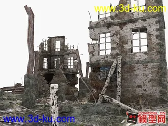 3D打印模型废墟场景（有材质贴图）的图片