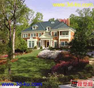 写实别墅模型 下载的图片