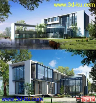 写实别墅模型 下载的图片