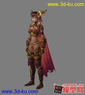 3D打印模型wow 红龙女王人形的图片