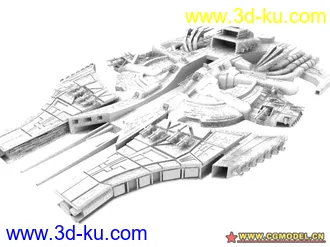 3D打印模型模仿EVE 游戏 航空母舰 夜神级的图片