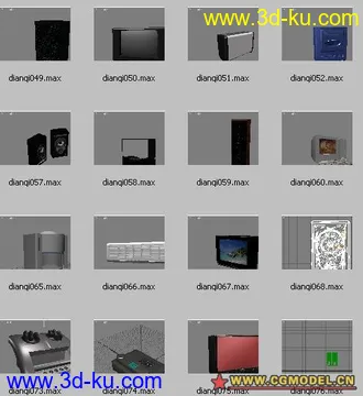 3D打印模型大量电子生活用品 供应快速下载的图片