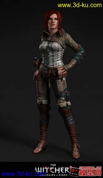 巫师2，女性角色TRISS模型Witcher 2 -Triss Merigold的图片