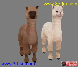 3D打印模型可爱的小羊驼的图片