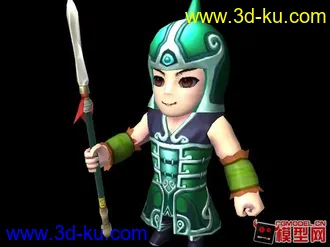 Q版男士兵模型的图片
