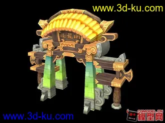Q版牌樓模型的图片