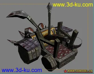3D打印模型很小巧的不死族投石车的图片