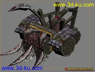 3D打印模型很小巧的不死族投石车的图片