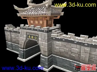 Q版城門入口模型的图片