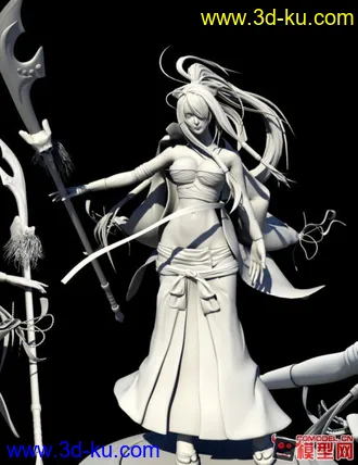 3D打印模型一骑当千-关羽~美女哦的图片