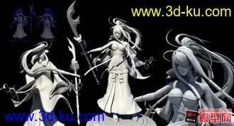 3D打印模型一骑当千-关羽~美女哦的图片
