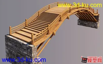 3D打印模型仿古实木桥梁的图片
