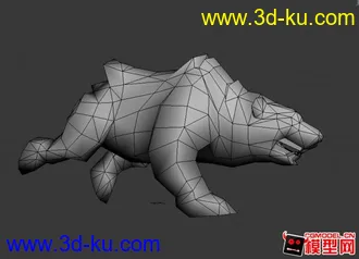 3D打印模型坐骑熊跑步的图片