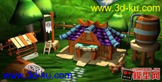 3D打印模型Q版房子 不错哦的图片