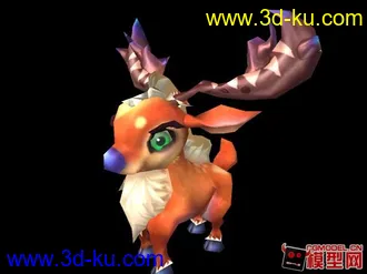 Q版麋鹿模型的图片