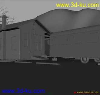 3D打印模型国外的教程场景-有墓地（可以做晚上的氛围）的图片