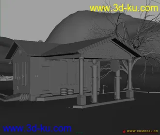 3D打印模型国外的教程场景-有墓地（可以做晚上的氛围）的图片