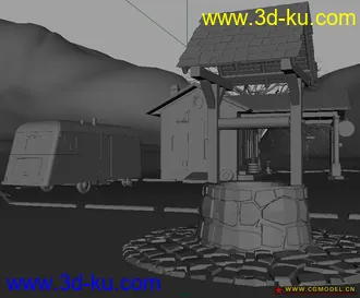3D打印模型国外的教程场景-有墓地（可以做晚上的氛围）的图片