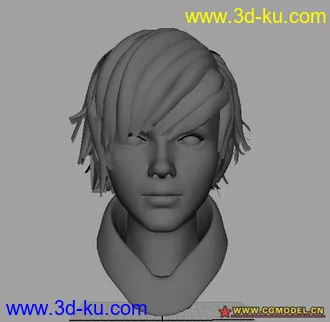 3D打印模型做的一个男孩头像的图片