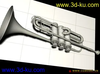 3D打印模型05年的一个作品-乐器（小号）的图片