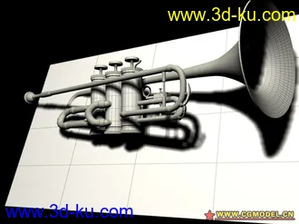 3D打印模型05年的一个作品-乐器（小号）的图片