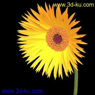 3D打印模型花开动画 带骨骼的图片