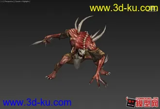 怪物模型贴图加绑定的图片