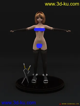 3D打印模型重新做的MAYA卡通角色贴图的图片