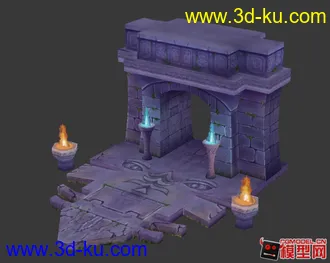 3D打印模型游戏大门入口场景的图片