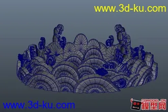 3D打印模型浪花底座的图片