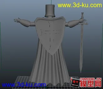 3D打印模型中世纪的教会骑士的图片