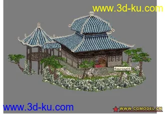 3D打印模型古代小房的图片