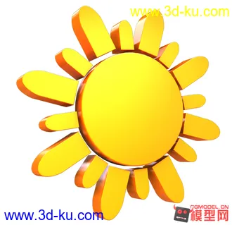 3D打印模型4个天气预报用三维图标，希望大家喜欢的图片