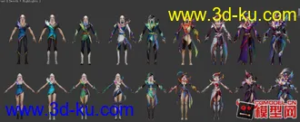 3D打印模型神魔大陆 角色大合集 超漂亮贴图的图片