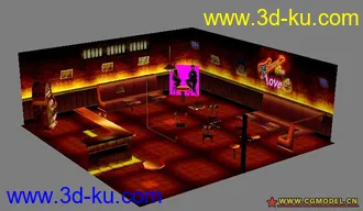 3D打印模型酒吧内景（给积分少的朋友）的图片
