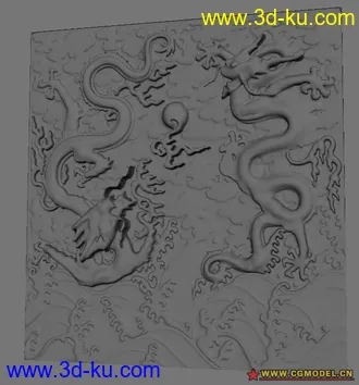 3D打印模型龙的浮雕的图片