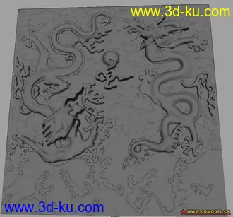 3D打印模型龙的浮雕的图片