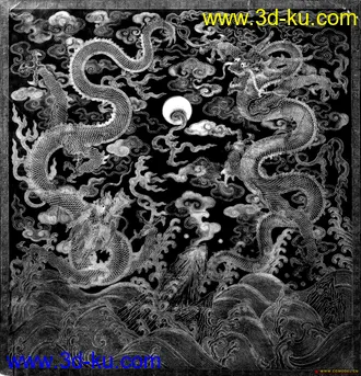 3D打印模型龙的浮雕的图片