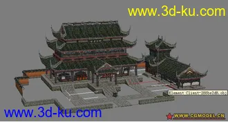 3D打印模型古代小楼的图片